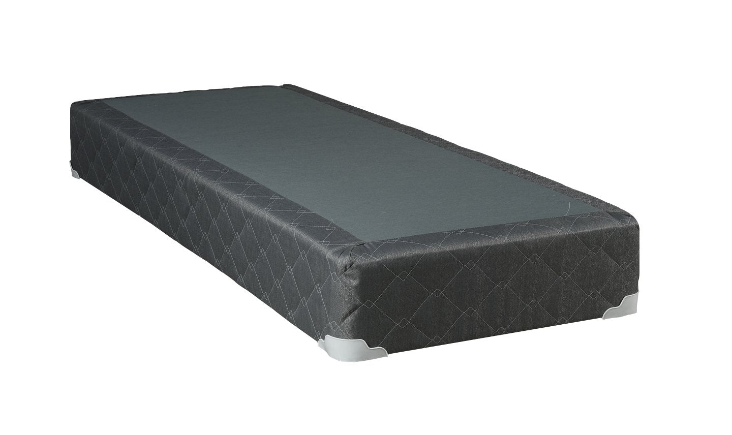Continental Sleep Memory Foam Gel 8-Inch Split Box Spring Fabric Stretch Knit, King, Grey