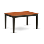 East West Furniture NIKE5-BCH-W 5 Piece Dining Set for 4 Includes a Rectangle Kitchen Table with Butterfly Leaf and 4 Dinette Chairs, 36x66 Inch, Black & Cherry