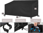Siruiton Patio Furniture Cover Set ,Fit For 4 Pieces Patio Outdoor Rattan, Wicker Chair Conversation Furniture Sets,Heavy Duty Durable And Water Resistant Fabric (Black)