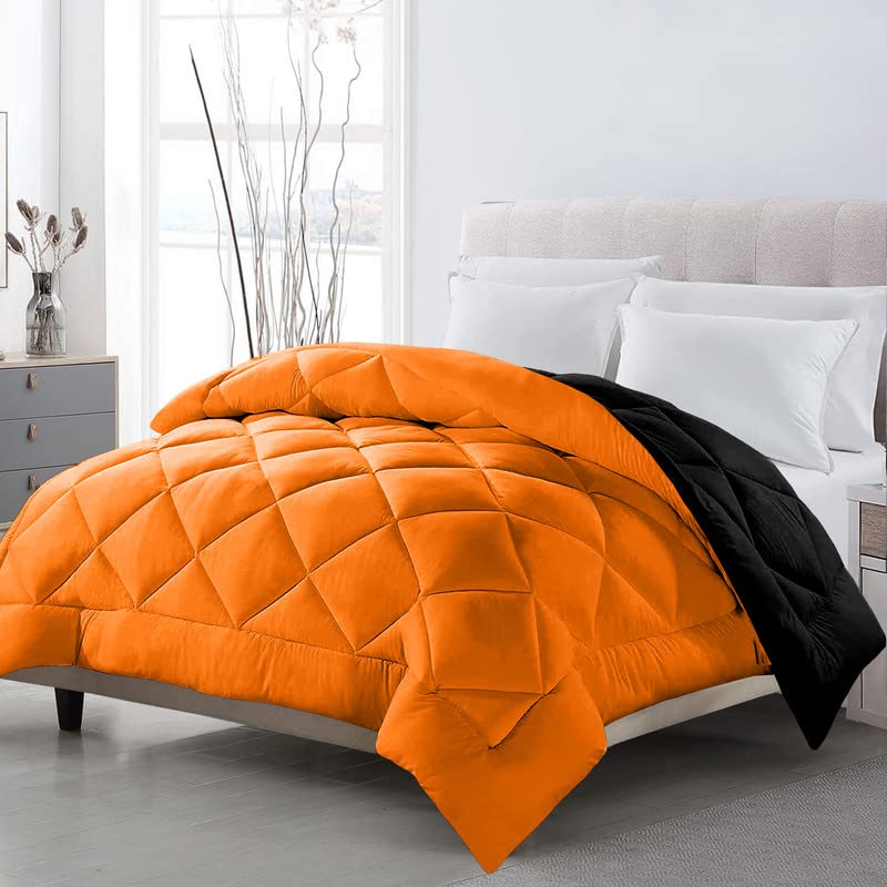 TundwalS Microfiber Reversible Solid Extra Comfort & Soft Comforter||Blanket Double Bed 210 Gsm Quilt Beige  Black 1 (Piece)