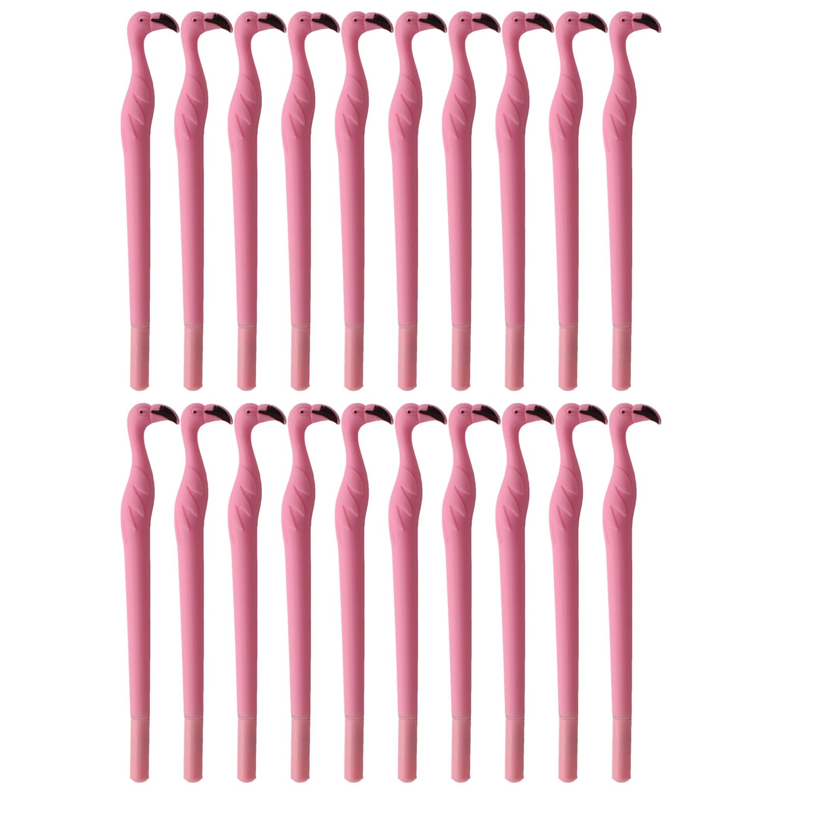 Zhu Yu Chun 20Pcs Cute Flamingo Pink Pens Gift For Women, Coworkers, Hostess And Girlfriend,Rubber Gel Ink Pen Ballpoint Pen Bla