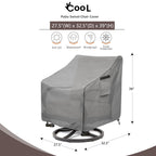 Okcool Outdoor Swivel Chair Cover 2 Pack,Outdoor Furniture Patio Chair Covers Waterproof Clearance,(27.5'' W X 32.5'' D X 39'' H