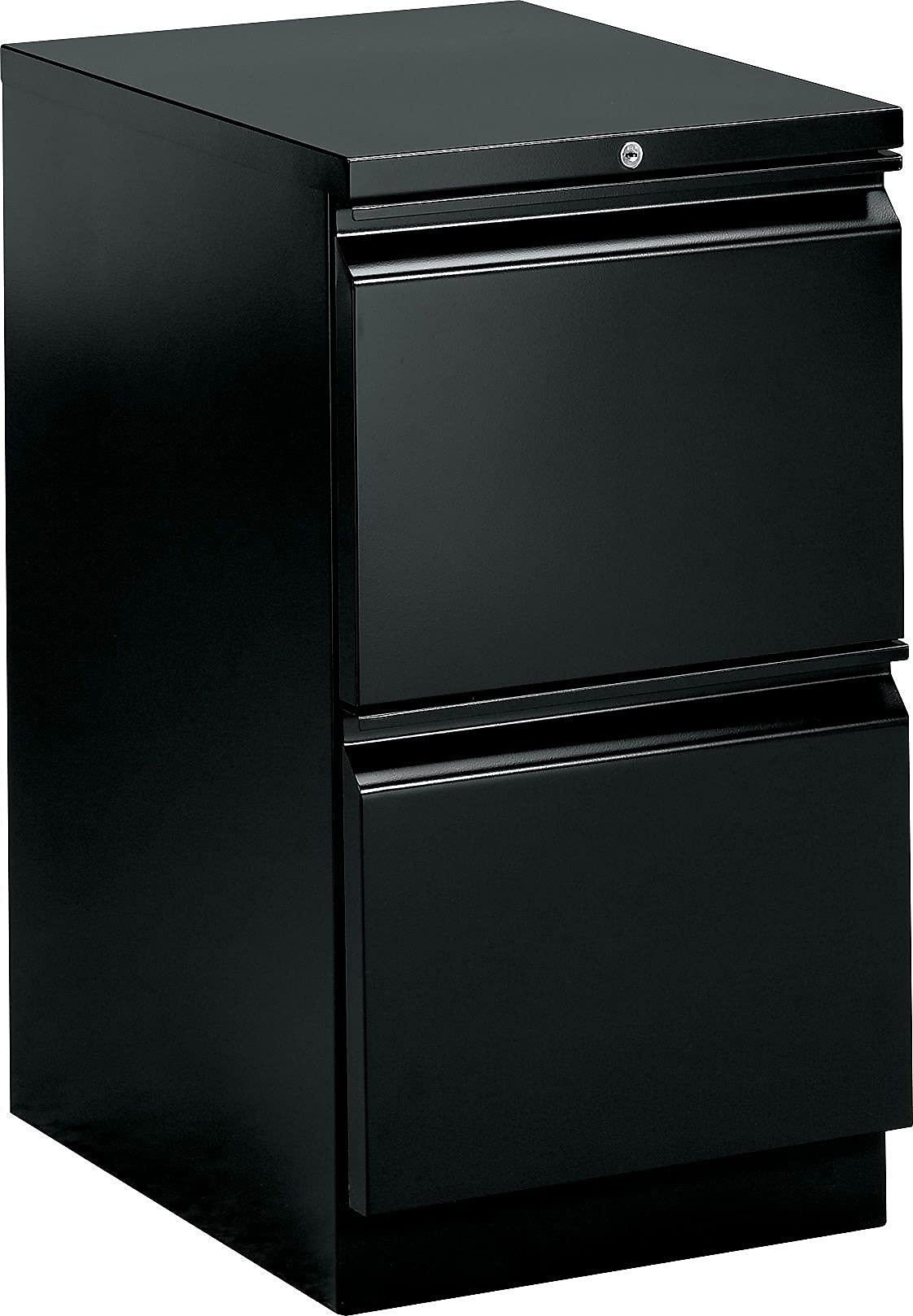 Hon 33820Rp Efficiencies Mobile Pedestal File W/Two File Drawers, 19-7/8D, Black
