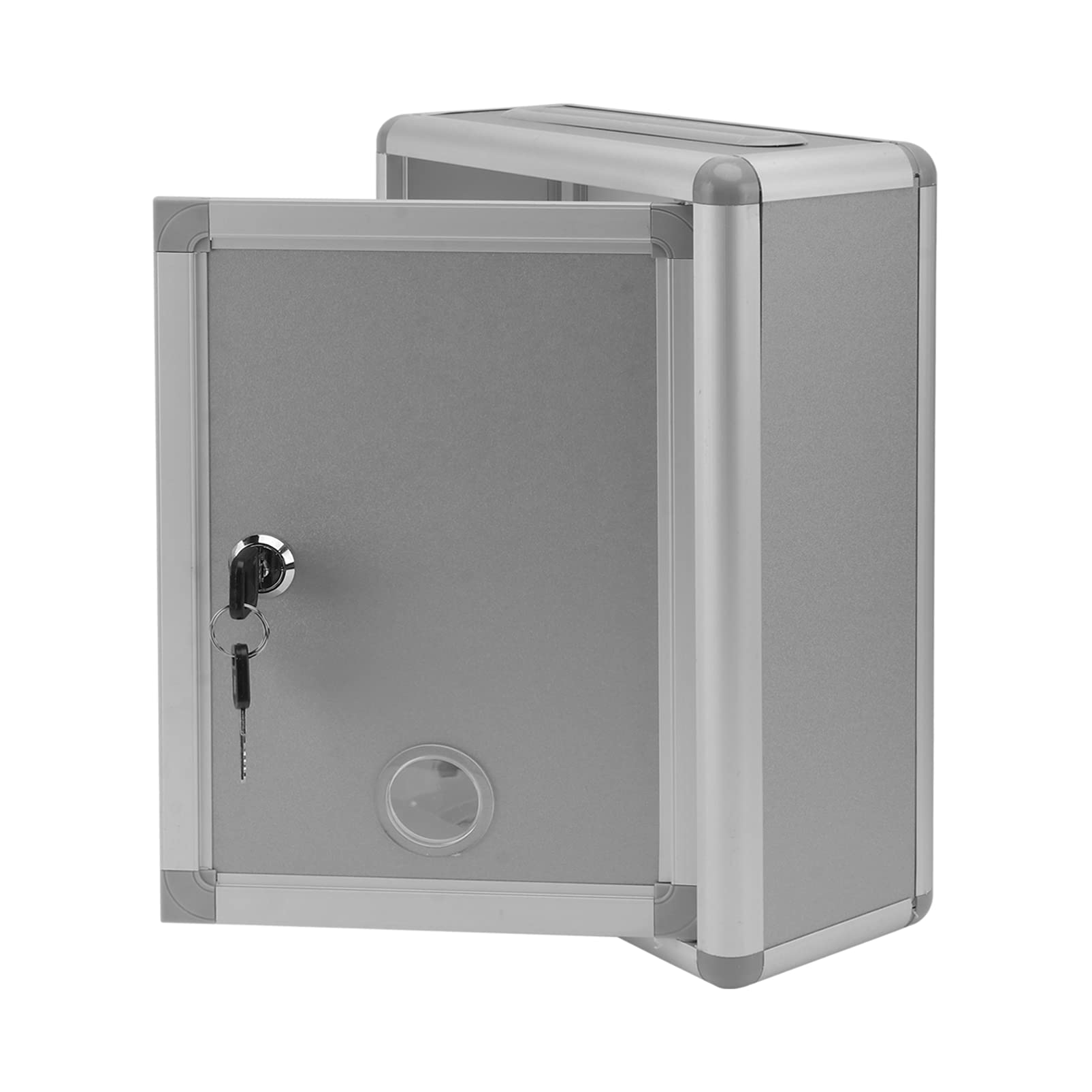 Small Suggestion Box Wall Mountable Mailbox Hanging Complaint Multi Purpose Aluminium Alloy Box With Lock Wall (Package May Vary