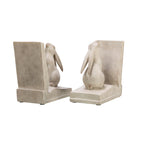 Creative Co-Op Bunny Rabbit Bookends Set of 2 White Polyresin EC1501
