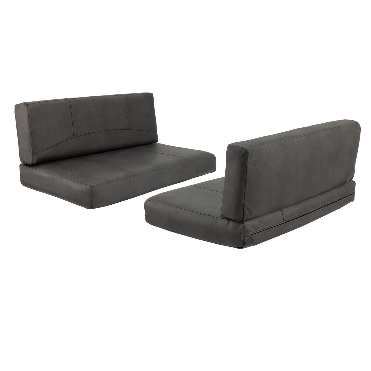 Recpro Rv Dinette Booth Cushions With Memory Foam Camper Trailer Bed (Gunmetal, 40')