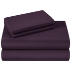 Homeideas Full Size Bed Sheets - 4 Piece Set (Purple) - Extra Soft Brushed Microfiber 1800 Bedding Sheets, Deep Pocket, Wrinkle & Fade Free