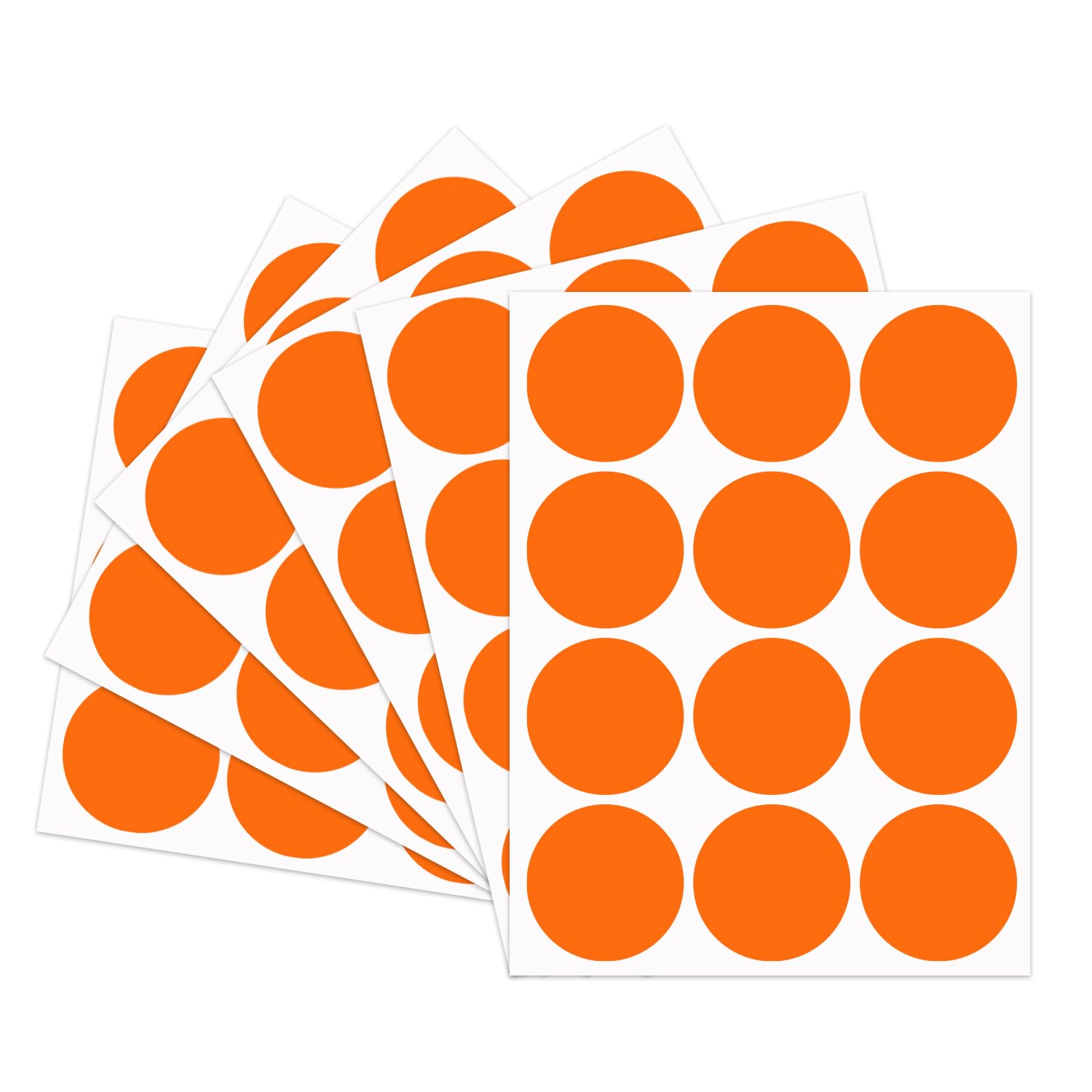 Starliboo Dot Stickers, 2 Inch Colored Dot Stickers, Writable And Removable (Orange Clown Fish) - 540 Pcs