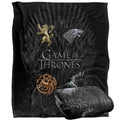 Game Of Thrones Blanket, 50' X 60', Chrome House Sigils, Silky Touch Super Soft Throw Blanket