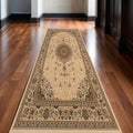 11 Beige And Cream Oriental Runner Rug