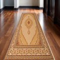 14 Beige And Cream Moroccan Runner Rug