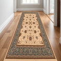 18 Beige Gray And Brown Oriental Runner Rug