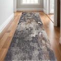 14 Gray Beige And Brown Cobblestone Runner Rug