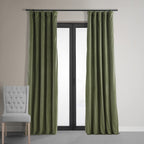 Hpd Half Price Drapes Signature Velvet Thermal Blackout Curtains For Living Room 84 Inch Long (1 Panel) Rod Pocket Insulated Blackout Curtains For Bedroom Window Curtains, 50W X 84L, Hunter Green