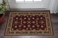 2 X 2 Red And Black Oriental Square Rug