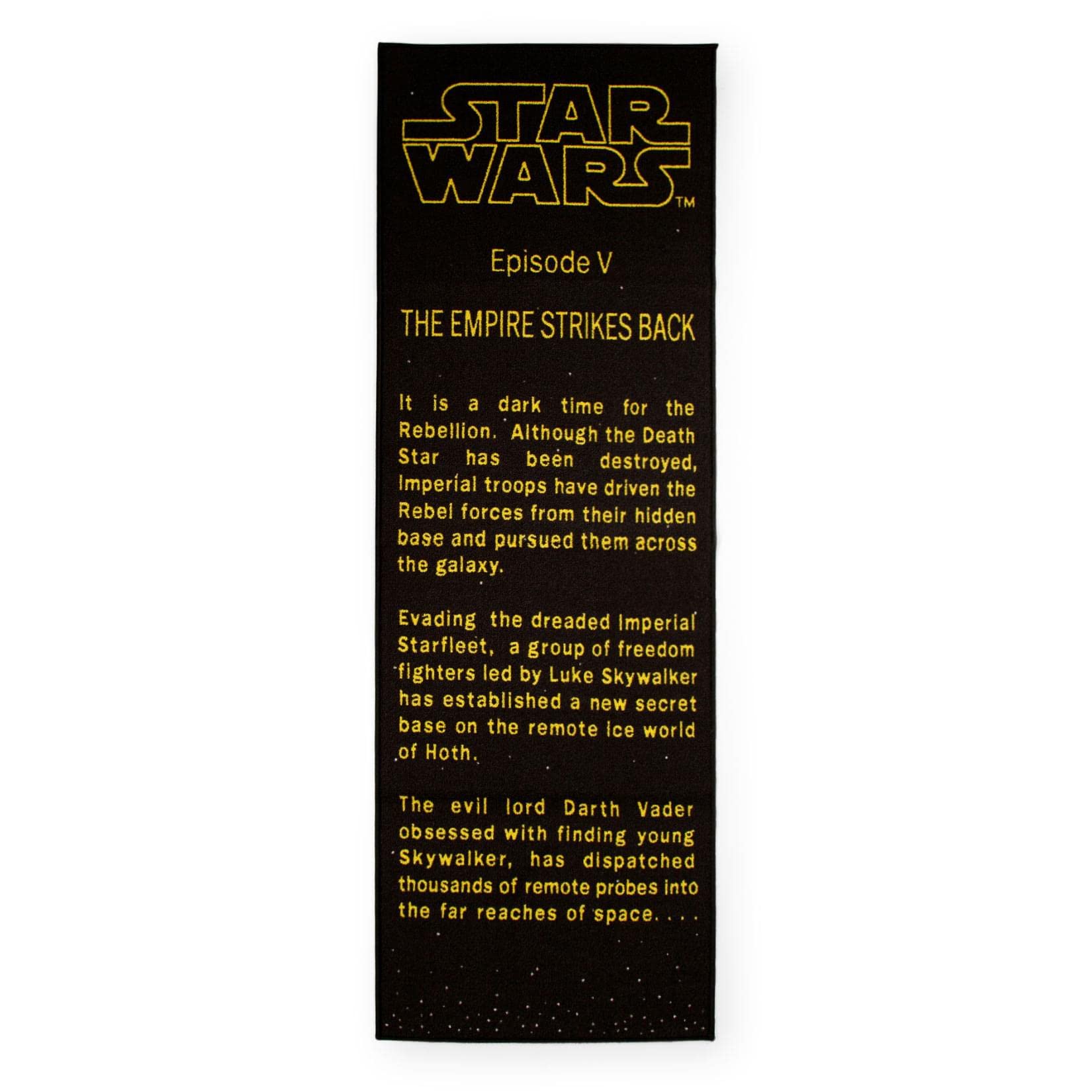 Star Wars: The Empire Strikes Back Title Crawl Printed Area Rug | Indoor Floor Mat, Accent Rug For Living Room and Bedroom, Home