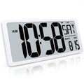 TXL 18.44'' Large Digital Wall Clock with Backlight, Battery Operated Alarm Clock with Day, Date & Temperature, Jumbo Display Di