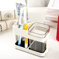 BETTERCLICK 1 Cup Toothbrush Toothpaste Stand Holder Bathroom Storage Organizer, Plastic