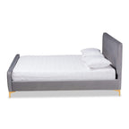 Baxton Studio Nami Beds (Platform), King, Light Grey