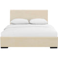Hindes Upholstered Platform Bed, Brown, Full/ Brown