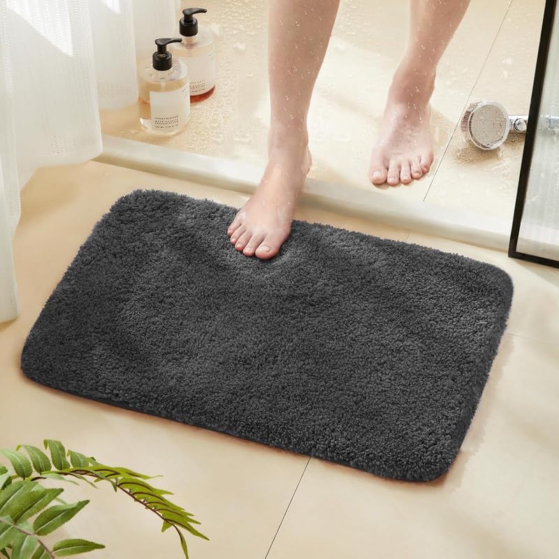 VHM Anti Slip Water Soaking Floor Mat Non Slip Bath Mat, Quick Dry Mat for Bathroom, Grey (16X24 Inches, 1 Piece) M no. 36