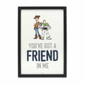 Disney Pixar Toy Story Youve Got a Friend In Me Woody and Buzz Framed Wall Decor - Cute Toy Story Picture