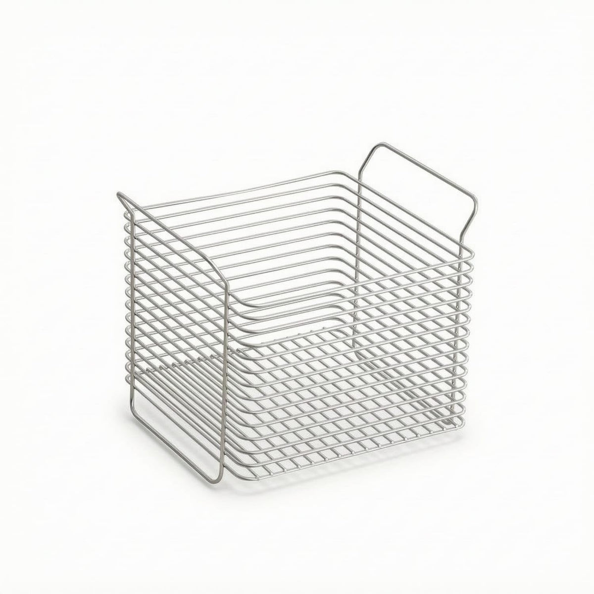 Clovrix Stainless Steel Kitchen Basket With Handles Organizing Wire Storage Basket Stackable Ventilated For Pantry, 24.720.519