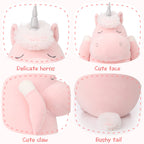 Morismos 36.2' Unicorn Body Pillow Large Hugging Pillow Unicorn Stuffed Animal,Soft Plush Toy For Kids Girl, Animal Body Pillow
