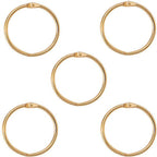 Xmhf 2 Inch (5 Pack) Loose Leaf Binder Rings, Nickel Plated Steel Binder Rings,Keychain Key Rings, Metal Book Rings,Golden, For