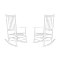 Shine Company Vermont Rocking Chairs, Outdoor Front Porch Rocker Set Of 2, White