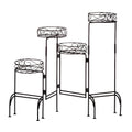 VERDUGO GIFT 31339 4-Tier Plant Stand Screen, Multicolor