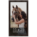 wallsthatspeak 11x25 Espresso Brown Picture Frame for Puzzles Posters Photos or Artwork