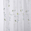 Taisier Home Floral White Sheer Curtains Flower Print Vine Embroidery Bedroom Curtain Rod Pocket Voile Curtains For Living Room,