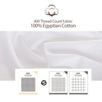 4 Pack Pillow Protector Queen Size 100% Egyptian Cotton Pillow Covers, 400 Thread Count Sateen Weave Cooling Pillow Cases With Z