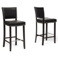 Baxton Studio Aries Black Modern Bar Stool with Nail Head Trim