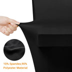 Eurmax Usa Rectangular Fitted Spandex Table Covers 6Ft Tablecloth Wedding Event Patio Table Decorations Stretch Table Cover For 6Ft Folding Table (Black,2 Pack)