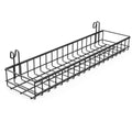 ANZOME Wire Wall Basket, Grid Basket with Hooks, Wall Mounted Organizer for Wall Grid, Kitchen Organizer, Wire Storage Shelf Rac