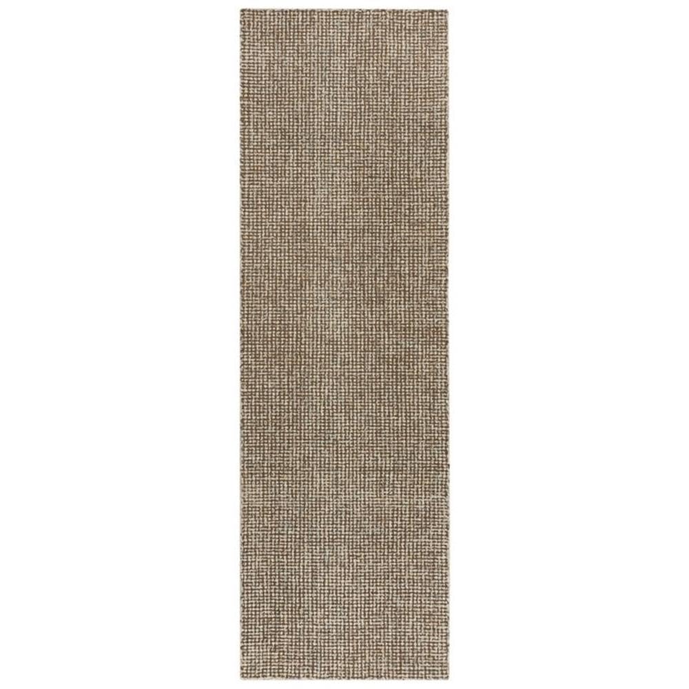 Overstock Alora Decor London 2'6" X 10' Solid Brown/Gray/Rust/Blue Hand-Tufted Area Rug