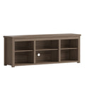 Flash Furniture Kilead TV Stand for up to 80" TVs - Modern Gray Wash Oak Finish - 65" Engineered Wood Framed Media Console - 6 Open Storage Compartments