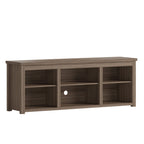 Flash Furniture Kilead TV Stand for up to 80" TVs - Modern Gray Wash Oak Finish - 65" Engineered Wood Framed Media Console - 6 Open Storage Compartments