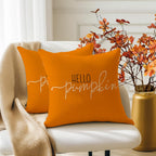 Rabusofa Fall Pillows Covers 18X18 Autumn Hello Pumpkin Pillows Decorative Throw Pillows,Lumbar Outdoor Thanksgiving Cushion Cov