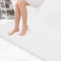 Smiry Memory Foam Bath Mat 47x17, Extra Soft and Absorbent Bathroom Mats, Non Slip Washable Carpet for Floor, Shower and Tub, Wh