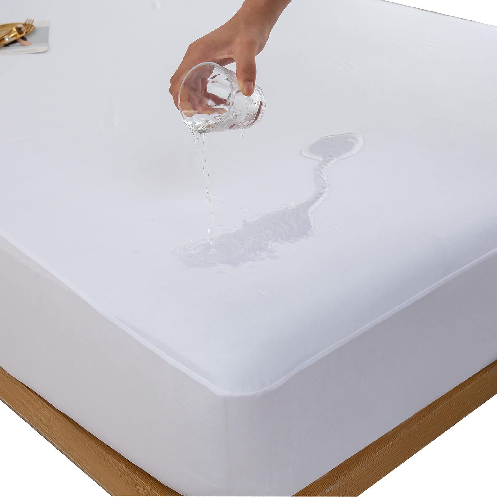 Waterproof Short King Mattress Protector For 72X75 Rv Short King Cal Bed Ultra Soft Jersey Noiseless Mattress Cover