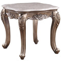 Acme Miyeon Rectangular Marble Top End Table in Marble and Cherry