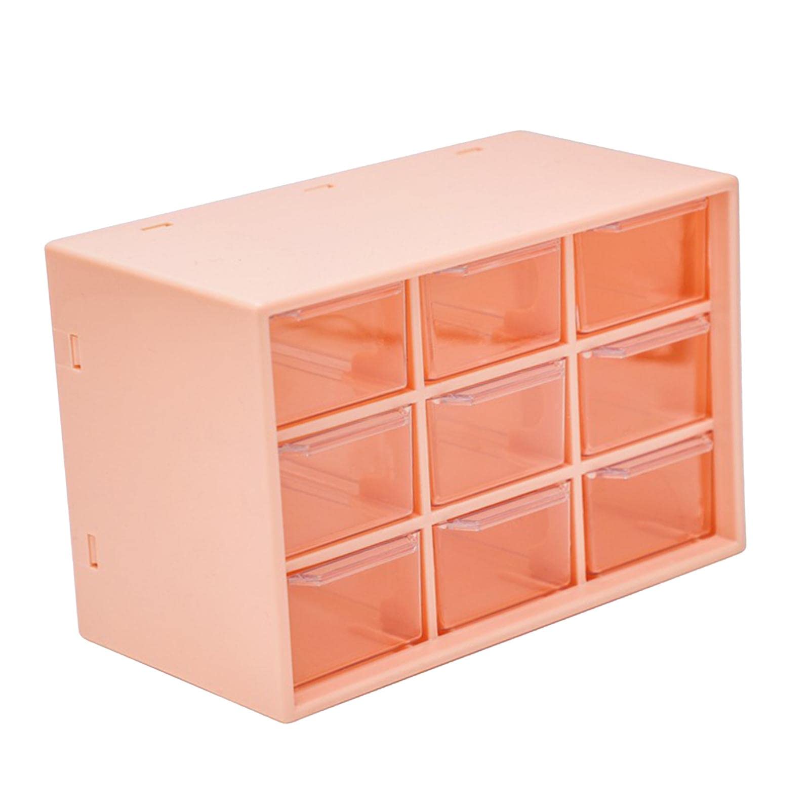 Losa 9 Drawer Organizer Makeup Household Underwear Sundries Storage Divider Pink