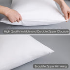 100% Egyptian Cotton Pillow Protectors Set Of 4, 600 Thread Count Standard Size Bed Pillow Cases With Zipper, Cooling Pillow Cas