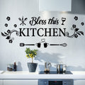 Kitchen Wall Decor Sticker Kitchen Quotes Bless This Kitchen Wall Decals Flower Art Removable DIY Vinyl Wall Stickers for Kitche