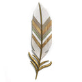 Homeroots Decor 9.25Inch X 1Inch X 29.5Inch White Boho Wall Feather