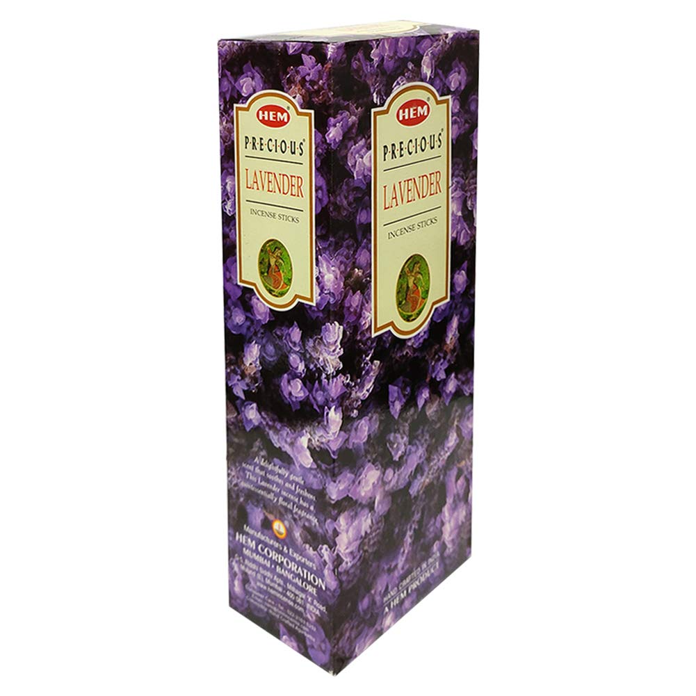Trumiri Incense Stick Holder Bundle With Hem Precious Lavender 20G Incense Sticks - Pack Of 6 (Approx 120 Sticks)