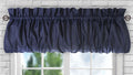 Ellis Curtain Stacey Sheer Balloon Valance, 60 x 15, Navy